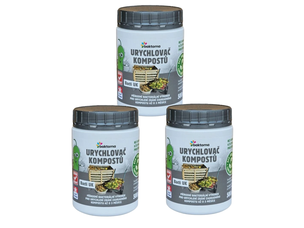 Bacti UK - URYCHLOVAČ KOMPOSTU 0,5kg - Výhodné balení 3 ks za 709,-Kč